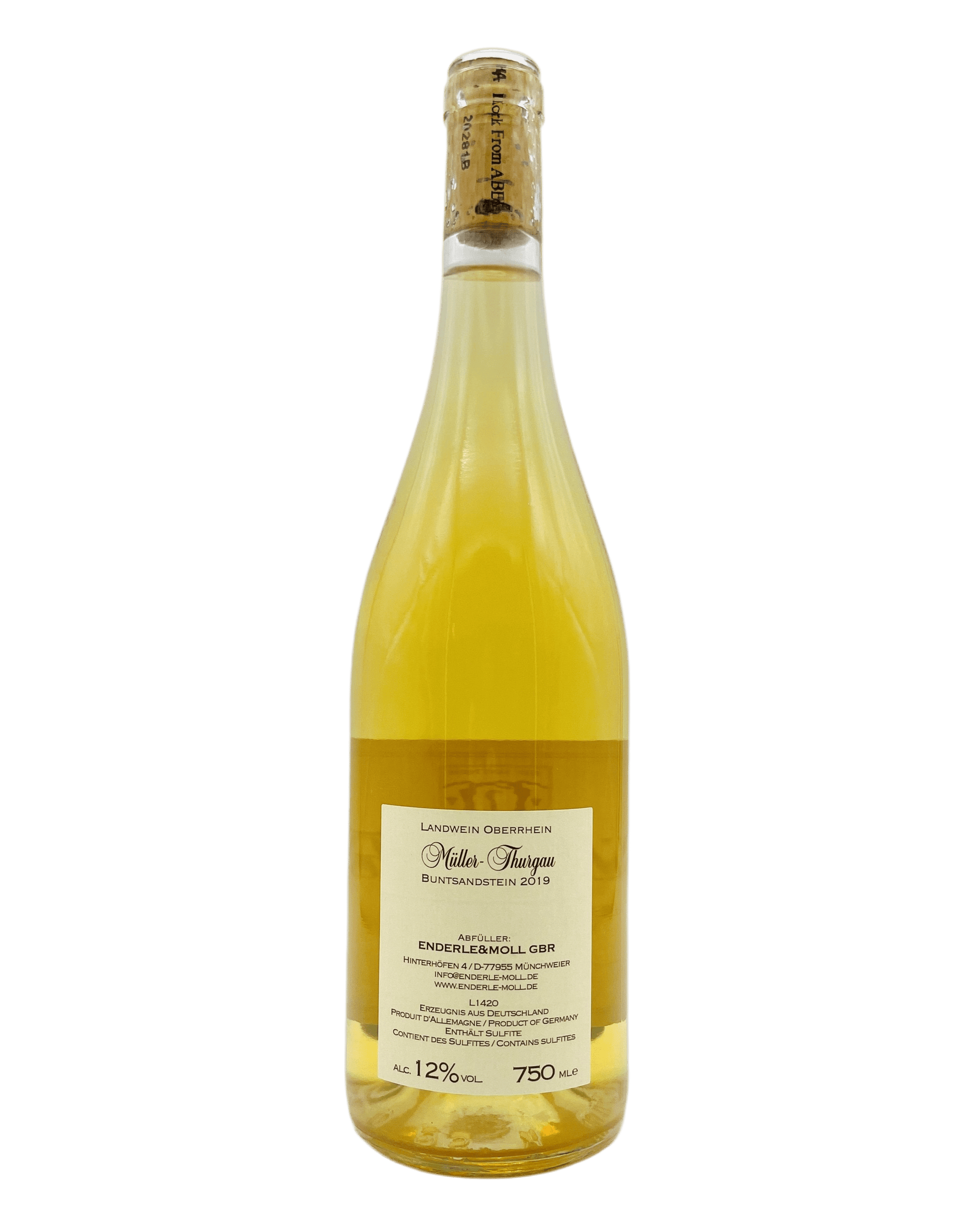 Müller - Thurgau Buntsandstein 2019 - The Winehouse Enderle & Moll Weißwein