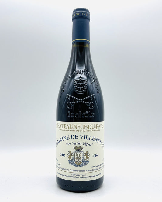 Châteauneuf-du-Pape 'Les Vieilles Vignes' 2016-Domaine de Villeneuve-Bio-dynamisch,biologisch,Biologischer Wein,Biowein,Domaine de Villeneuve,Frankreich,Grenache,Mourvedre,organisch,Rhone,Rotwein,Syrah,Vinaturel,Wein aus Frankreich