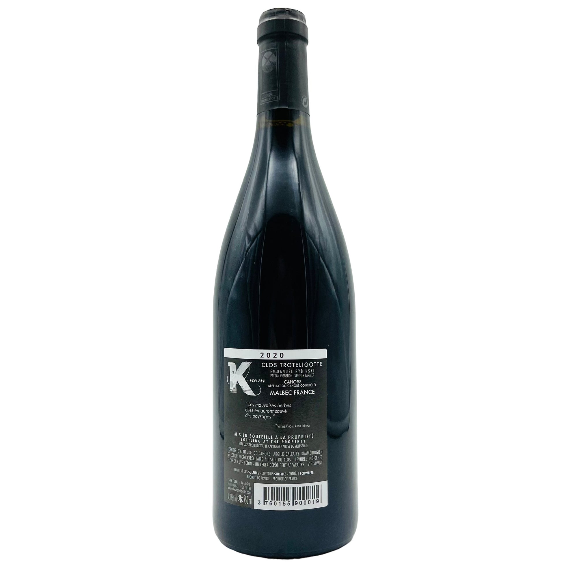 K-nom AOC 2021 - The Winehouse Clos Troteligotte Rotwein